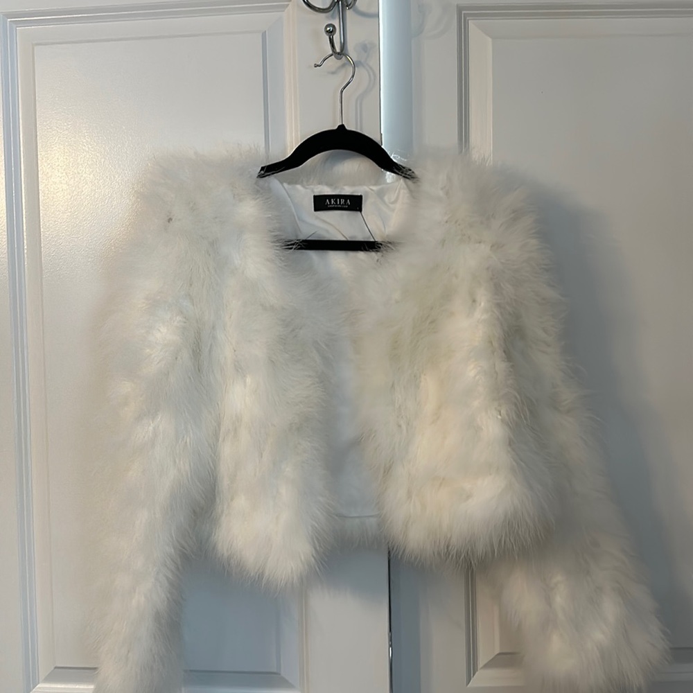 Feather cropped jacket